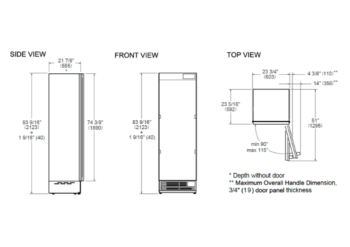 60 cm Colonna Frigorifero da Incasso con Porta Pannellata e Dispenser Acqua Interno | Bertazzoni